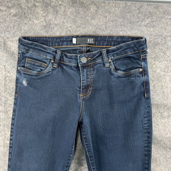 Kut from the Kloth Jeans Womens Size 10 Connie Ankle Skinny Dark Wash Stretch - Picture 4 of 12
